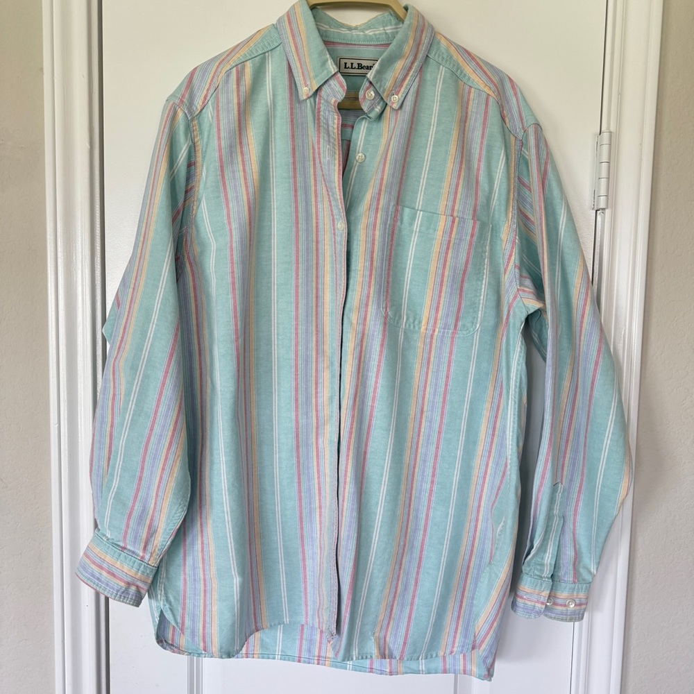 L.L. Bean Pastel Striped Shirt
